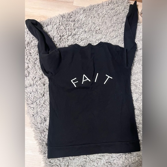 Madewell Bien Fait Graphic Black Sweatshirt Size Small - Picture 6 of 9